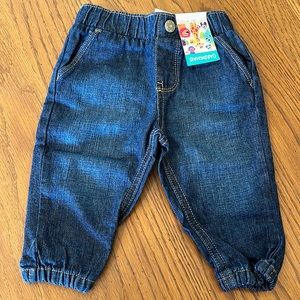 Garanimals infant baby jeans, denim, elastic waist,3-6 M, NWOT